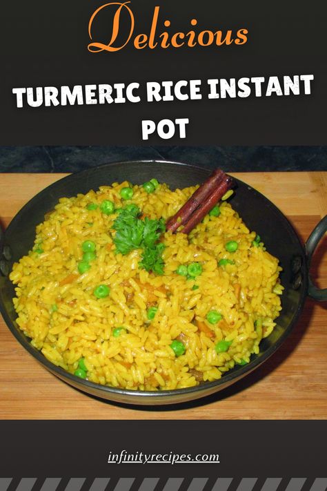 Instant Pot Turmeric Rice Recipe is a quick and easy Turmeric Rice recipe that is perfect for serving with any of your favorite Indian dishes. With only a few ingredients and the instant pot this Turmeric Rice is done quickly and easily. Ingrédients Fruits et légumes • 2 cloves Garlic Pâtes et céréales • 2 cups White rice Aides culinaires et épices • 1 tsp Salt • 2 tsp Turmeric Huiles et vinaigres • 1 tbsp Olive oil Liquides • 2 cups Water Tumeric Rice Instapot, Turmeric Rice Recipe, Tumeric Rice, Rice Instant Pot, Turmeric Rice, Instant Pot Recipe, Basmati Rice, Indian Dishes, Rice Recipe