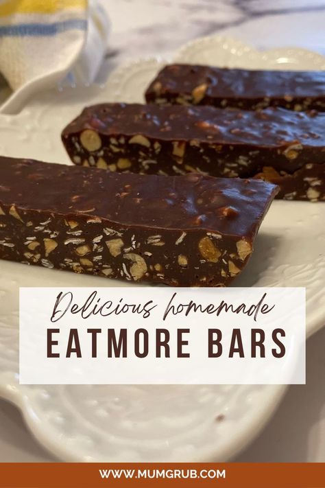 Eatmore Bars Eatmore Bars Recipe, Eatmore Bars, Oatmeal Bars Recipes, Easy Homemade Desserts, Party Snack, Oatmeal Bars, Bars Recipe, Brownie Bar, Oatmeal Recipes