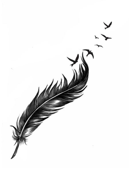 Feather And Flower Tattoo, Flower Tattoo Stencil, Small Feather Tattoo, Arrow Tattoos For Women, Feather With Birds Tattoo, Bird Tattoo Men, Maching Tattoos, Torso Tattoos, Henna Ideas