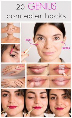 Life-changing ways to cover pimples, under-eye circles, blemishes, and more. #concealerhacks #beautycare #beautyhacks #skincare Concealer Hacks, Makeup Tricks, Makeup Hacks, Diy Beauty Hacks, All Things Beauty, Beauty Secrets, Makeup Products, Beauty Make Up, Diy Beauty