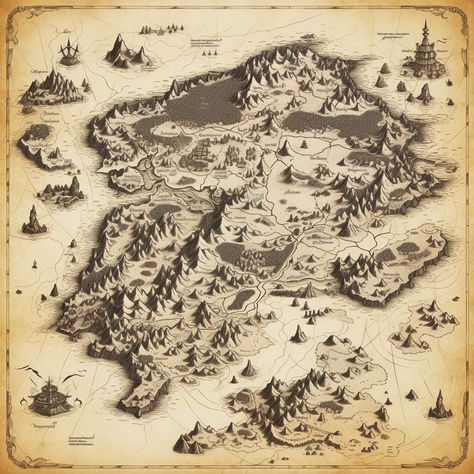 MP: Dungeons and dragons OSR RPG fantasy world map, black and white pen and ink art style, drawn on parchment, top down 2D view Dragon Map Drawing, Osr Rpg, World Map Black And White, Museum Map, Theme Park Map, Pen And Ink Art, Map Black And White, Fantasy Map Making, Map Ideas