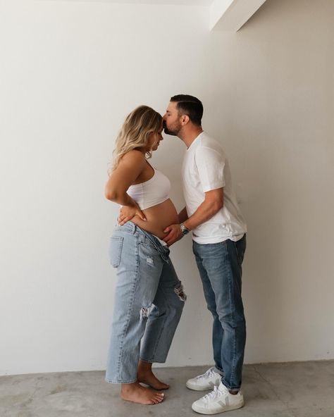 obsessed with this maternity session we did at @samestudios_ @jamiroddy you are a literal angel ( you are ok too @shane_roddy 😂) thank you for letting me capture yet another big milestone, love you two! 🤍🤍 Maternity Poses Sitting, Natural Maternity Photography, Pregnant Photos, Gender Reveal Photos, Couple Pregnancy Photoshoot, Maternity Studio, Maternity Poses, Maternity Shoot, Pregnancy Shoot