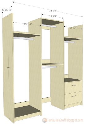 Freestanding Closet DIY Plans Free Standing Cupboard Bedroom, Diy Standing Closet, Standing Wardrobe Ideas, Diy Wardrobe Closet With Doors, Diy Free Standing Closet, Diy Closet System Walk In, Diy Freestanding Closet, Freestanding Closet Ideas, Free Standing Closet Ideas