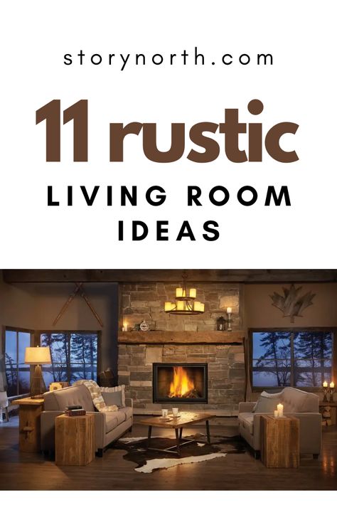 Are you seeking a design that's just rough but natural, aged yet casual for you living room? Rustic design is for you. See our 11 Rustic Living Room. #rusticlivingroom #rustic #livingroom #architecture #interiordesign #homeimprovement #interiordecorating Rustic Nordic Living Room, Rustic Home Decor Living Room Cozy Woods, Rustic Home Ideas Living Room, Mountain Theme Living Room Decor, Rustic Look Living Room, Rustic Luxe Living Room, Rustic Living Room Coffee Tables, Rustic Den Decor, Cabin Look Living Room Rustic