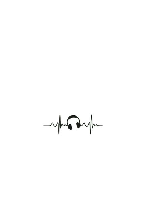 Music I Love Music Tattoo Ideas, Headphone Music Tattoo, Music Life Line Tattoo, Indie Music Tattoo Ideas, Heartbeat Music Tattoo, Music Is Therapy Tattoo, Easy Drawings Music, Tattoo Ideas For Music Lovers, Music Tatooes