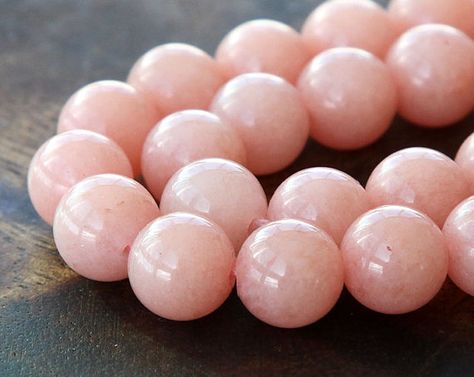 blush pink jade beads Types Of Candy, Pink Mountains, Pink Powder, Pink Jade, Summer Stuff, Beading Crafts, Pink Spring, Textile Designs, All Things Pink