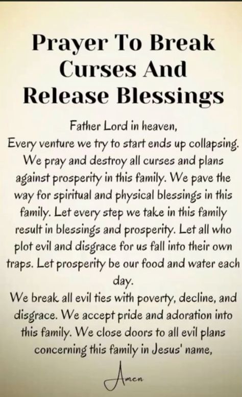 Generation Curses, Break Curse, Prayer To Break Curses, Prayers Morning, Vertrouw Op God, Financial Prayers, Inspiring Bible Verses, Prayer For My Family, Warfare Prayers