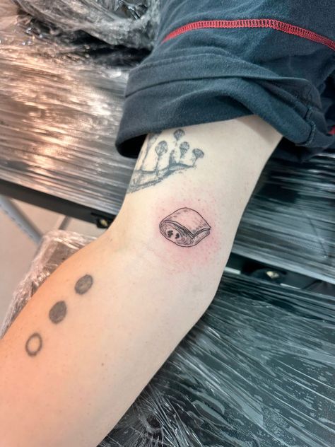 Baguette Tattoo, Croissant Tattoo, Bread Tattoo, Wheat Tattoo, Studio Ghibli Tattoo, Ghibli Tattoo, Laser Removal, Tattoo Aesthetic, Paris Food