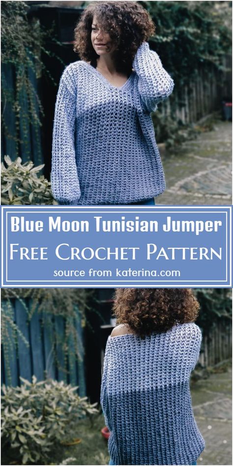 Tunisian Crochet Jumper, Tunisian Crochet Patterns Free Sweater, Free Crochet Jumper Patterns, Tunisian Crochet Sweater Patterns, Tunisian Crochet Top, Crochet Jumper Free Pattern, Tunisian Crochet Sweater, Crochet Sweater Pattern Free Women, Crochet Jersey