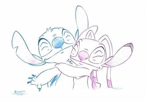 Lilo And Stitch Experiments, Angel Stitch, Angel Coloring Pages, Stitch Coloring Pages, Lilo Y Stitch, Angel Drawing, Stitch Drawing, Lilo Et Stitch, Mermaid Coloring Pages