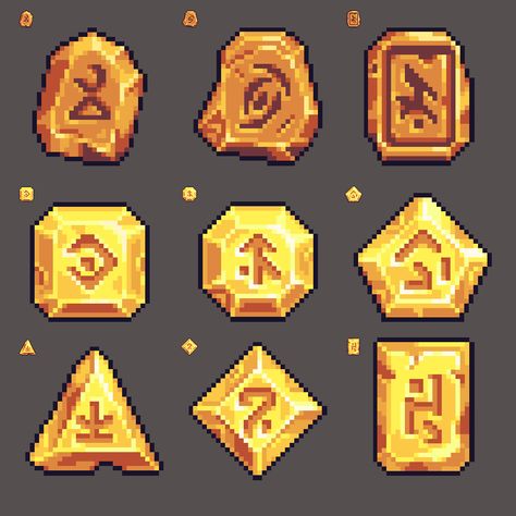 Pixel Art Dialogue, Magic Pixel Art, Pixel Symbol, Pixel Art Items, Book Pixel Art, Pixel Assets, Pixel Items, 2d Figures, How To Pixel Art