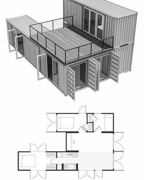 Commercial And Office Architecture, Shipping Container Home Designs, Storage Container Homes, Container Office, Shipping Container House Plans, Shipping Container Home, Container Buildings, Building A Container Home, Container Architecture