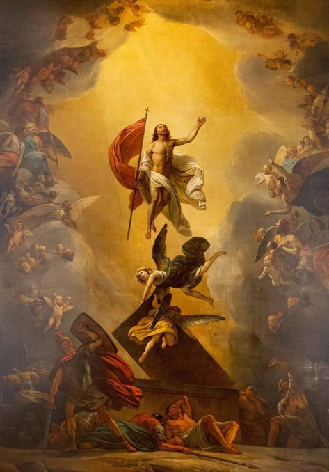 Jesus Resurrection Art, The Ascension Of Jesus, Ascension Of Jesus, Jesus Christ Painting, Jesus Artwork, Jesus Christ Artwork, Heaven Art, Jesus Christ Art, Catholic Images