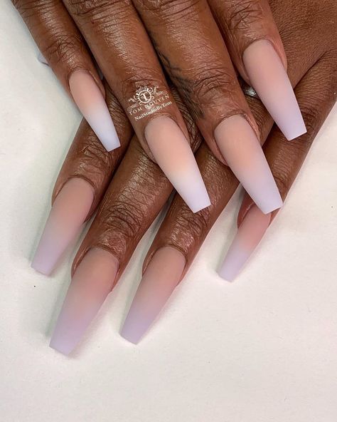 Ombre Nails For Black Women, Ombre Nails On Black Women, Cream Ombre Nails, Matte Ombre Nails, Ombre Wedding Nails, Nail Color For Dark Skin, Matte Nail Ideas, Nails For Dark Skin, Dark Skin Nail Color