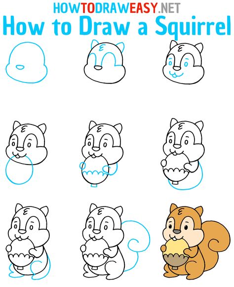 How to Draw a Squirrel Step by Step - How to Draw Easy How to Draw a Squirrel Step by Step - How to Draw Easy #Squirrel #SquirrelDrawing #HowtoDrawaSquirrel #CartoonSquirrel #SquirrelArt #CuteSquirrel #ArtWork #DrawingTutorials #EasytoDraw #EasyDrawings #DrawingGuides #EasyDrawingGuides #EasyDrawingforKids #SquirrelDrawing #DrawingSquirrel #Howto #HowtoDraw #HowtoDrawEasy Squirrel Directed Drawing For Kids, How To Draw Cartoon Animals Step By Step, Christmas Squirrel Drawing, How To Draw A Squirrel Step By Step, How To Draw A Squirrel, Easy Squirrel Drawing, Squirrel Sketch, Doodle Bookmarks, Draw A Squirrel