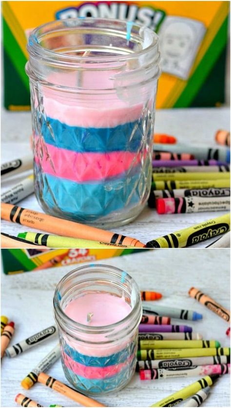 Diy Candles With Crayons, Diy Fun Crafts, Crayon Candles, Gifts Kids Can Make, Diy Crayons, Crayon Crafts, Diy Gifts To Make, Easy Diy Christmas Gifts, Diy Mother's Day