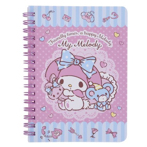 Licensed Brands | Ellon Gift Products Ltd. - My Melody Mini Wire-O Notebook My Melody School Supplies, My Melody Merch, My Melody Stuff, My Melody Notebook, Hello Kitty School Supplies, Hello Kitty Notebook, Sanrio Notebook, Hello Kitty School, Dream Notebook