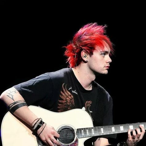 Michael Clifford, Red Hair, Guitar, Red, Hair, Black