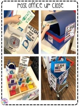 Post Office Dramatic Play by Pocket of Preschool | TpT Fun Dramatic Play Ideas, Post Office Kindergarten, Post Office Dramatic Play, Community Helper Dramatic Play, Community Helpers Math, Camping Dramatic Play, Community Helpers Preschool Activities, Dramatic Play Themes, Prek Crafts