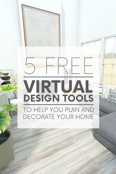 Thinking of renovating or redecorating your home? Before you begin, check out these five online virtual design tools. And the best part is they’re totally free! #virtualdesign #homedesignideas #interiordesignideas Modern European Home Interior Design, Wabi Sabi Home Interior Design, Bedroom Planner, Modern European Home, Eco Friendly Interior Design, Virtual Room Designer, 3d Bedroom, Interior Design Apps, Desert Backyard