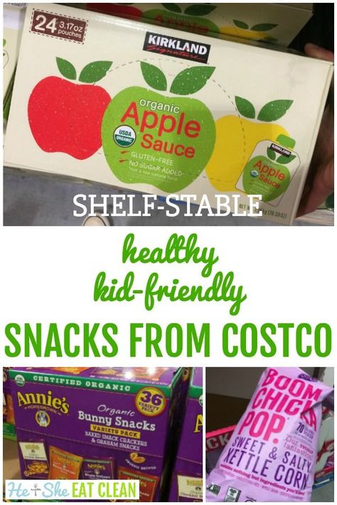 Save money AND eat healthy with our kid-friendly snack picks from Costco! These are shelf-stable, perfect for the lunch box. #Costco #heandsheeatclean #eatclean #cleaneating #shopping Costco Toddler Snacks, Healthy Shelf Stable Snacks, Shelf Stable Snacks, Costco Organic, Costco Snacks, Organic Fruit Snacks, Costco Shopping List, Bill Board, Kid Foods