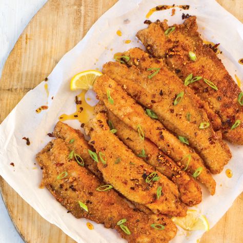 Pecan-Crusted Speckled Trout Speckled Trout Recipe, Grilling Fish, Trout Recipe, Speckled Trout, Sea Trout, Trout Recipes, Creole Cooking, Game Recipes, Louisiana Recipes