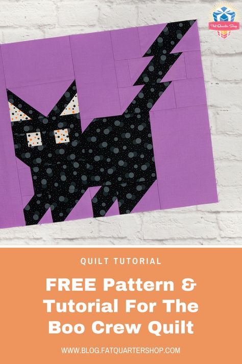 Visit the Jolly Jabber Blog for free block patterns and tutorial for the Boo Crew Halloween Quilt Cross Stitch Calculator, Halloween Quilt Patterns, Halloween Mystery, Halloween Quilt, Quilt Block Patterns Free, Mystery Quilt, Beginner Quilt Patterns, Boo Crew, Holiday Quilts