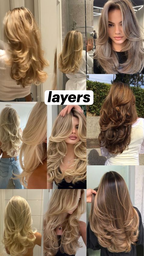 #hair #layers #hairinspo Hair Layers, Improve Your Style, Summer Blonde Hair, Hair Inspiration Long, Layered Haircuts For Medium Hair, Hairstyles For Layered Hair, Haircuts For Wavy Hair, Blowout Hair, Hairdos For Curly Hair