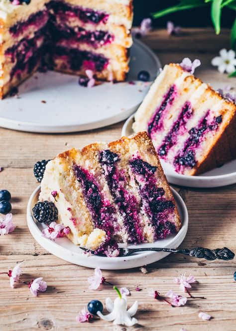 Lemon Blueberry Cake, Meals Dinner, Dinner Pasta, Food Pasta, Blueberry Lemon Cake, Vegan Cake Recipes, Cake Vegan, Desserts Vegan, Makanan Diet