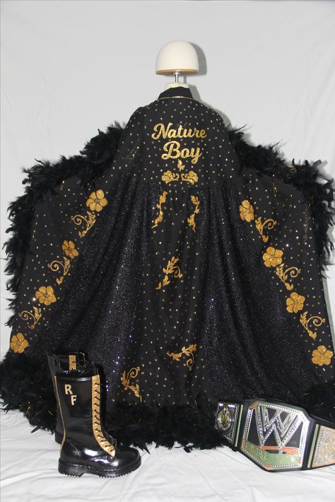 Ric Flair  Costume Rick Flair Costume, Wwe Group Costume, Rick James Costume, Wwe Costumes Diy, Danny Ric Wallpaper, Ric Flair Costume, Wrestling Shirts, Ric Flair, Hulk Hogan