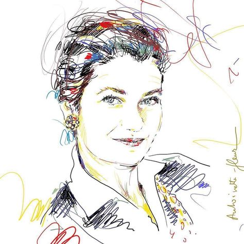 Simone Veil Simone Film, Simone Veil, Body Sketches, Hand Sketch, Instagram Foto, Photo Illustration, Girl Power, Fashion Illustration, Veil