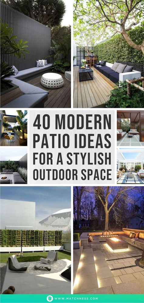 Elevate your outdoor space with these 11 patio design ideas crafted for DIY enthusiasts. From cozy Bohemian retreats to modern minimalist vibes, unleash your creativity and transform your patio into a stunning oasis. Discover innovative DIY projects to inspire your inner designer and create a personalized outdoor haven that reflects your unique style and taste. Explore the endless possibilities and let your creativity shine with these inspiring patio design ideas. #DIYpatio #OutdoorDesign #... Concrete Backyard, Modern Backyard Design, Contemporary Backyard, Patio Remodel, Patio Design Ideas, Modern Patio Design, Modern Outdoor Spaces, Patio Layout, Pavers Backyard