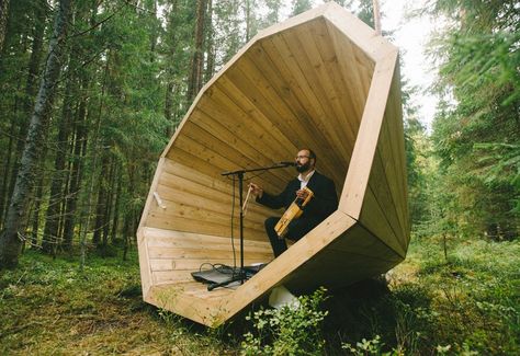 Acoustic Architecture, Sound Sculpture, Forest Sounds, Sound Installation, Nature Architecture, Sound Art, Outdoor Classroom, Interactive Art, Architecture Student