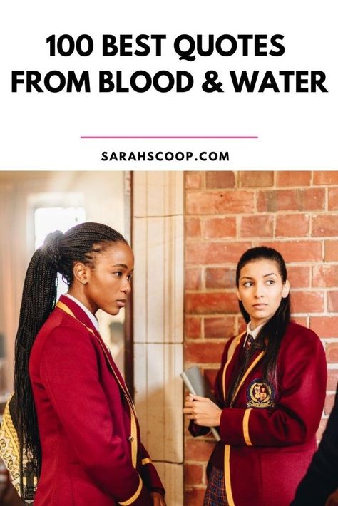 Blood And Water Serie, Blood And Water, Netflix Quotes, Blood In Water, Movies And Tv Shows, Favorite Movies, Best Quotes, Movie Tv, The 100