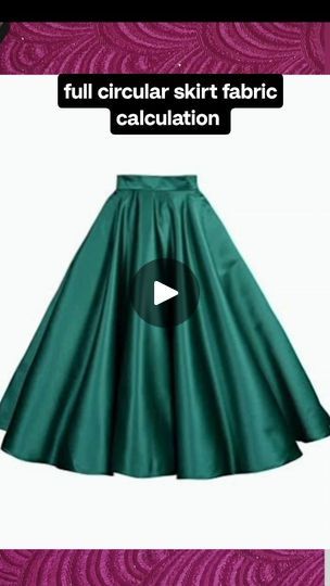 Full Circular Skirt, Circle Skirt Calculator, Tailoring Classes, Full Flared Skirt, Circular Skirt, Cotton Dress Fabric, Sewing Measurements, Skirt Patterns, Fashion Sewing Tutorials