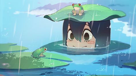 A Frog, My Hero, Hero Academia, My Hero Academia, Water, Anime