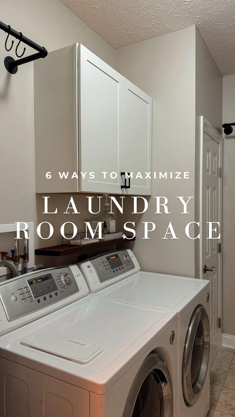 Small Laundry Room Ideas: 6 Things We Bought to Maximize Space Laundry Room Solutions, Narrow Laundry Room, Small Laundry Room Ideas, Laundry Doors, Laundry Room Ideas Small Space, Small Laundry Room Makeover, Laundry Room/mud Room, Small Laundry Room Organization, Tiny Laundry Rooms