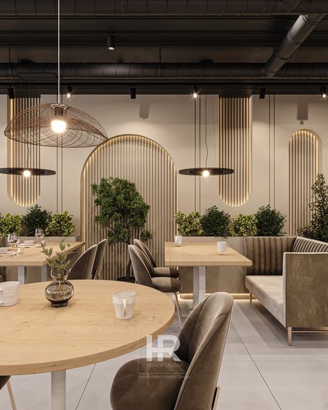 . . . modern coffee shop/restaurant interior design by @hr_design_studio . architect: @haniirezaei . contact us for design and fitout around the world: +989121447543 . . #interiordesign #fitoutinteriors #coffeeshop #restaurantdesign #cafedesign #coffeeshopdesign #interiorcafe #cafedecor #decoration #designideas #istanbulmimar #dubaidesign #interiorfitoutdubai Cafe Restaurant Interior, Restaurant Seating Design, Cafeteria Design, Design Interior Modern, Resturant Design, Modern Coffee Shop, Restaurant Design Inspiration, Modern Restaurant Design, Bakery Design Interior