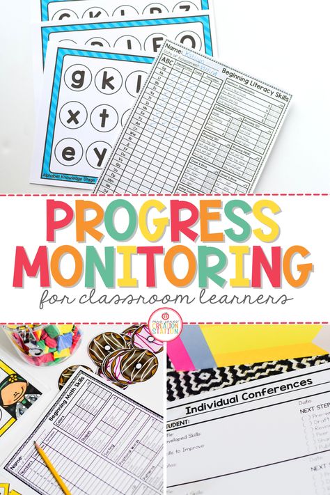 FREE Progress monitoring printables for math, literacy and phonics for the early elementary classroom. #progressmonitoring #elementaryliteracy #elementarymath #prek Progress Monitoring Forms, Planning School, Formative And Summative Assessment, Third Grade Activities, Classroom Planning, Mrs Jones, Self Contained Classroom, Kindergarten Curriculum, Math Assessment