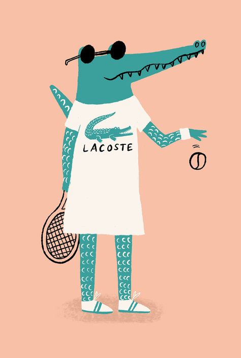 Tennis Art, Logo B, 캐릭터 드로잉, South London, Wimbledon, Children Illustration, Animal Illustration, Badminton, Graphic Design Illustration