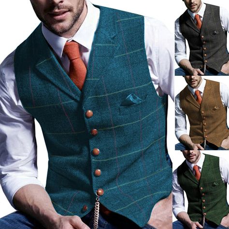 Mens Tweed Waistcoat, Plaid Vest Men, Herringbone Suit, Herringbone Vest, Formal Vest, Tweed Waistcoat, Mens Waistcoat, Tweed Vest, Herringbone Tweed