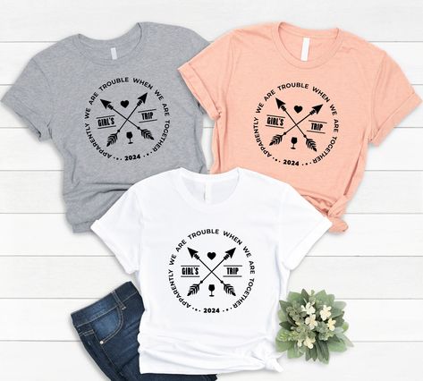 Girls Weekend Shirts, Bachelorette Shirt, Girls Vacation, Bestie Gifts, We Are Together, Bachelorette Shirts, Weekend Trip, Girls Weekend, Travel Shirts