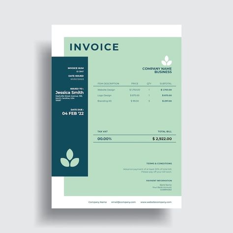 Proforma Invoice Template, Minimal Invoice Design, Graphic Design Invoice Template, Invoice Graphic Design, Business Invoice Design, Creative Invoice Design, Invoice Design Ideas, Excel Design Layout, Modern Invoice Design