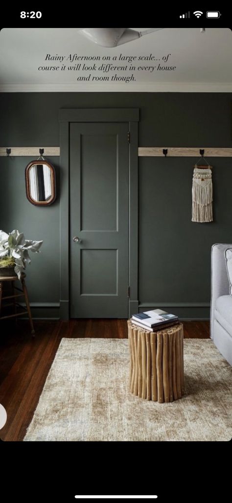 Gray Green Interior Paint, Green Paint Entryway, Trim Color For Dark Green Walls, Moody Paint Colors 2023, Pine Forest Paint Color, Enchanted Forest Paint Color, Green Paint Colors For Office, Classic Green Paint Colors, Smoky Green Paint Colors