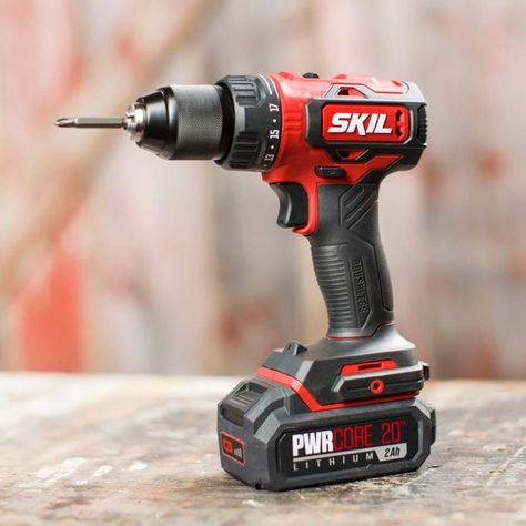 SKIL PWR CORE 20 Brushless 20V 1/2 Inch Drill Driver Includes 2.0Ah Lithium Battery and PWR JUMP Charger – DL529302 Your Versatile Power Drill. Drive through a variety of surfaces with confidence and precision with the PWR CORE 20 Brushless 1/2 In. Drill Driver. This cordless drill’S brushless motor provides power in every drive and the speed settings provides maximum control. Choose from 17 torque settings and an added drilling mode for just about any application. This Cordless Drill Driver... Mobile Charging, Electric Saw, Cordless Power Tools, Cordless Tools, Drive Through, Drill Driver, Combo Kit, Cordless Drill, Electric Drill