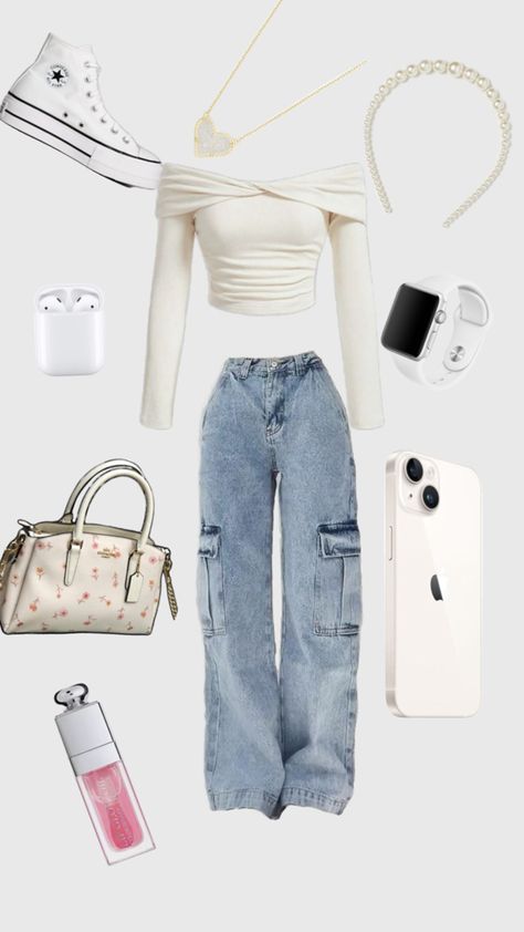 Casual Preppy Outfits, Diy Fashion Clothing, Outfit Inspo Casual, Looks Party, Trendy Outfits For Teens, Casual Day Outfits, Quick Outfits, Cute Preppy Outfits