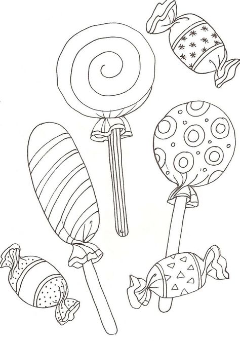 Lollipop Coloring Pages - Best Coloring Pages For Kids Lollipop Coloring, Candy Coloring Pages, Coloring Pages For Grown Ups, Coloring Pages For Boys, Cute Candy, Coloring Pages To Print, Cute Coloring Pages, Christmas Coloring Pages, Free Printable Coloring