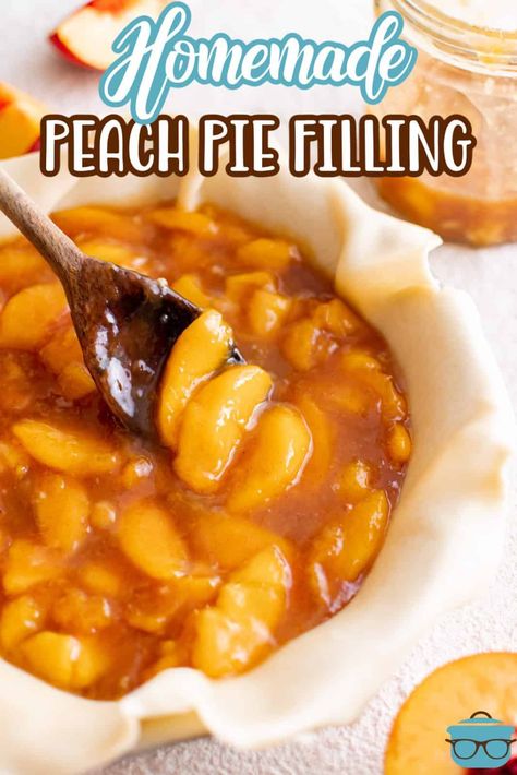 Peach Pie Filling From Frozen Peaches, Apricot Pie Filling, Homemade Peach Pie Filling, Canning Apricots, Preserve Peaches, Canning Recipes For Beginners, Peach Pie Filling Recipes, Lunch Hacks, Freezer Pie