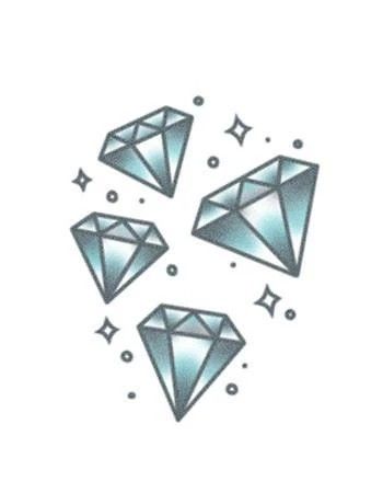 Traditional Diamond Tattoo, Small Diamond Tattoo, Diamond Tattoo Designs, Stars Tattoo, Blue Rose Tattoos, Realistic Temporary Tattoos, Diamonds Are Forever, Diamond Tattoos, Tattoo Paper