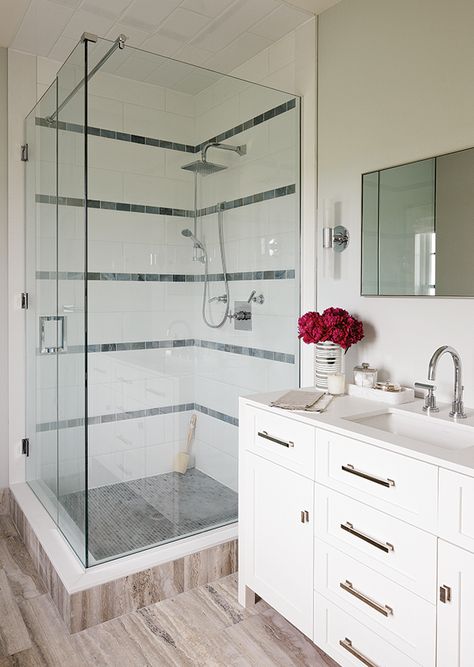 Sarah Richardson Design Sarah Richardson Bathroom, Sarah Richardson Design, Sarah Richardson, Outdoor Workout, Upstairs Bathrooms, Bathroom Renos, Glass Shower, Bath Design, Beautiful Bathrooms